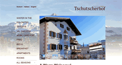 Desktop Screenshot of garni-tschutscherhof.it